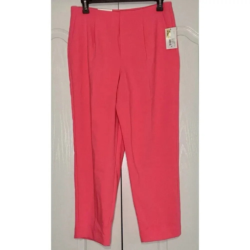 A New Day Women's Highest Rise Stretch Slim Hip & Thigh Pants Size 12 Pink - Picture 1 of 9